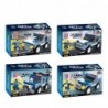 Police Vehicles Friction Drive Construction Blocks Set