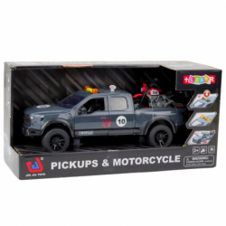 Pickup Truck With Engine Lights Sounds Gray 1:12