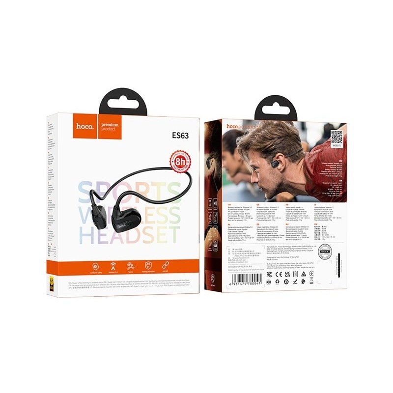 Hoco ES63 Graceful Headset Wireless Air-conduction Connectivity/Music Bluetooth Black