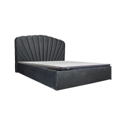 Bed EVA with mattress HARMONY DELUX 160x200cm, grey velvet