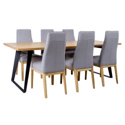 Dining set LISBON table and 6 chairs