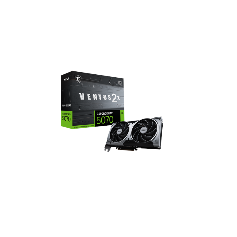 MSI GeForce RTX 5070 12G VENTUS 2X OC NVIDIA 12 GB GeForce RTX 5070 GDDR7 HDMI ports quantity 1 PCI Express