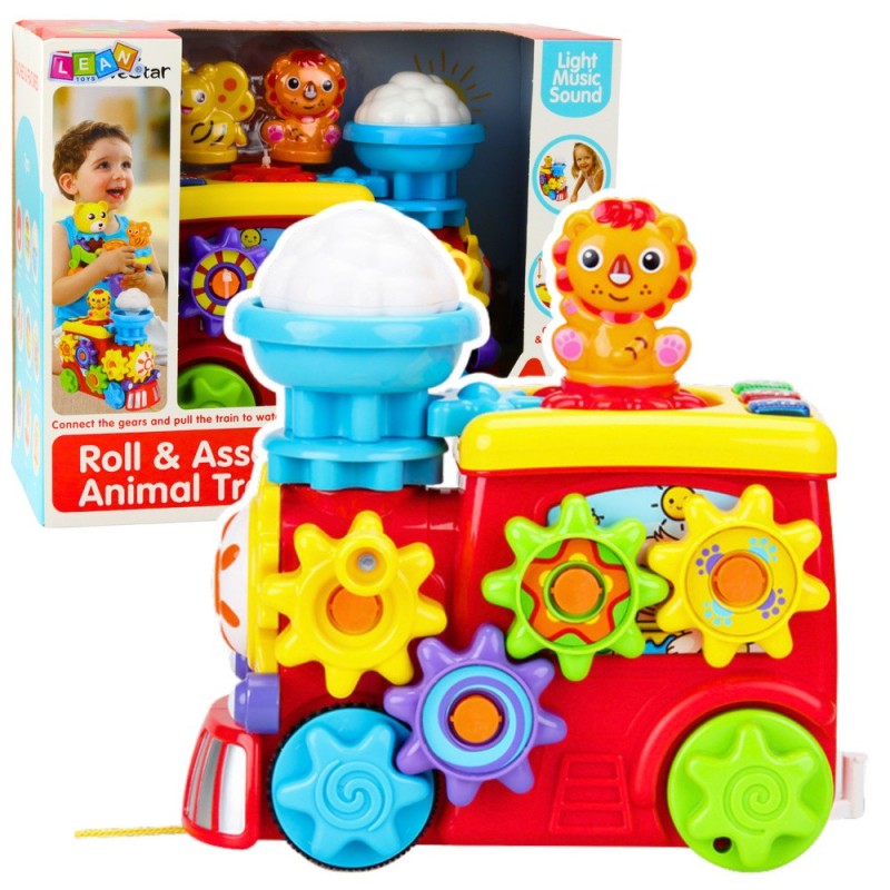Interactive Musical Locomotive For Toddlers Gears Colorful