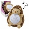 Plush Hedgehog Sleeping Cuddly Toy Light Sound Brown