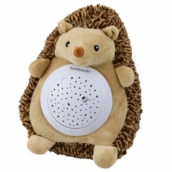 Plush Hedgehog Sleeping Cuddly Toy Light Sound Brown