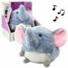 Plush Elephant Sleeping Toy Light Sound Gray