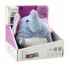 Plush Elephant Sleeping Toy Light Sound Gray