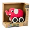Elephant Pull Toy On A String Squeaker Eco Red
