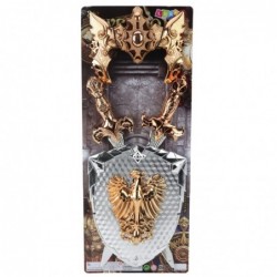 Knight Set Shield Two Swords Mask Silver Gold Eagle