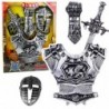 Large Knight Set Mask Armor Sword Protector Silver