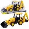 Construction Excavator With Drive Movable Two Buckets Yellow