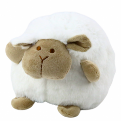 Plush Sheep Sleeping Cuddly Toy Light Sound White