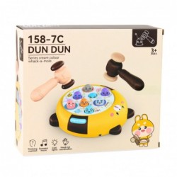 Whack-A-Mole Skill Game Two Hammers Kitten Yellow Brown