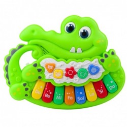 Interactive Baby Piano Lights Sounds Animal Noises Green