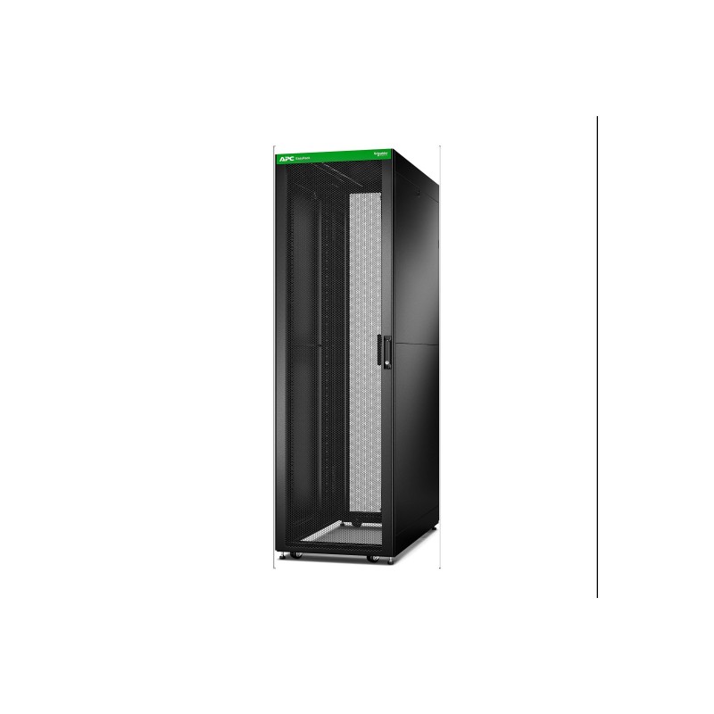 APC Easy Rack 600mm/42U/1000mm, with Roof, Side panel,castors,feet and 4 Brackets, No Bottom, black