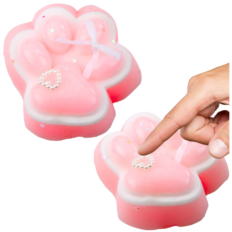Cat Paw Anti-Stress Sensory Squishy Ornaments Pink