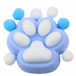 Squishy Cat Paw Anti-Stress Toy Sensory Fur Squishy Blue