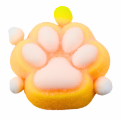 Cat Paw Squishy Anti-Stress Toy Sensory Fur Squishy Yellow