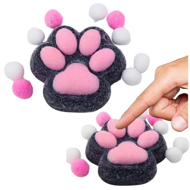 Cat Paw Squishy Anti-Stress Toy Sensory Fur Squishy Black