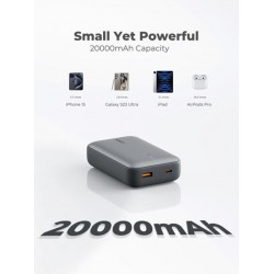 AUKEY PB-Y57 Spark Mini 20000 Compact Fast Charging Power Bank Available In Grey And White