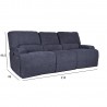 Sofa MARCUS 3-seater recliner, greyish blue