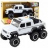 Off-road Car Friction Drive Lights Sounds Pearl White 6x6 1:16