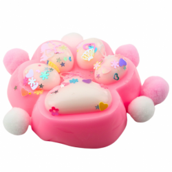 Cat Paw Anti-Stress Sensory Squishy Pink and White