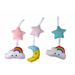 Crib Carousel Universal Clip Plush Pendants Pink