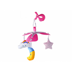Crib Carousel Battery Operated Universal Clip Plush Pendants Pink