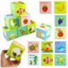 Educational Blocks Cubes Colored Letters Animals Learning 8pcs.