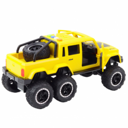 Off-road Car Friction Drive Lights Sounds Yellow 6x6 1:16