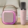 Karaoke Speaker Microphone Wireless K12 RGB Bluetooth Pink