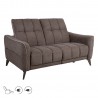 Diivan CATHY 2-kohaline elektriline recliner 162x100xH100cm, helepruun