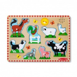 MELISSA & DOUG Farm Animals Sound Puzzle - 8 Pieces