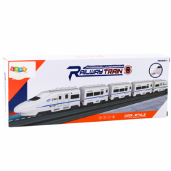 Train Interactive Train Cars Sounds Lights White 62cm