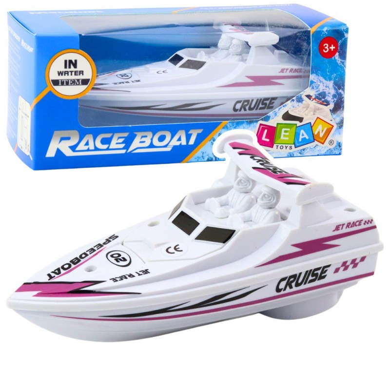 Boat Motorboat Battery White Patterns Floating Water