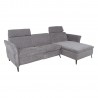 Corner sofa DAYTON RC, electric recliner, light grey