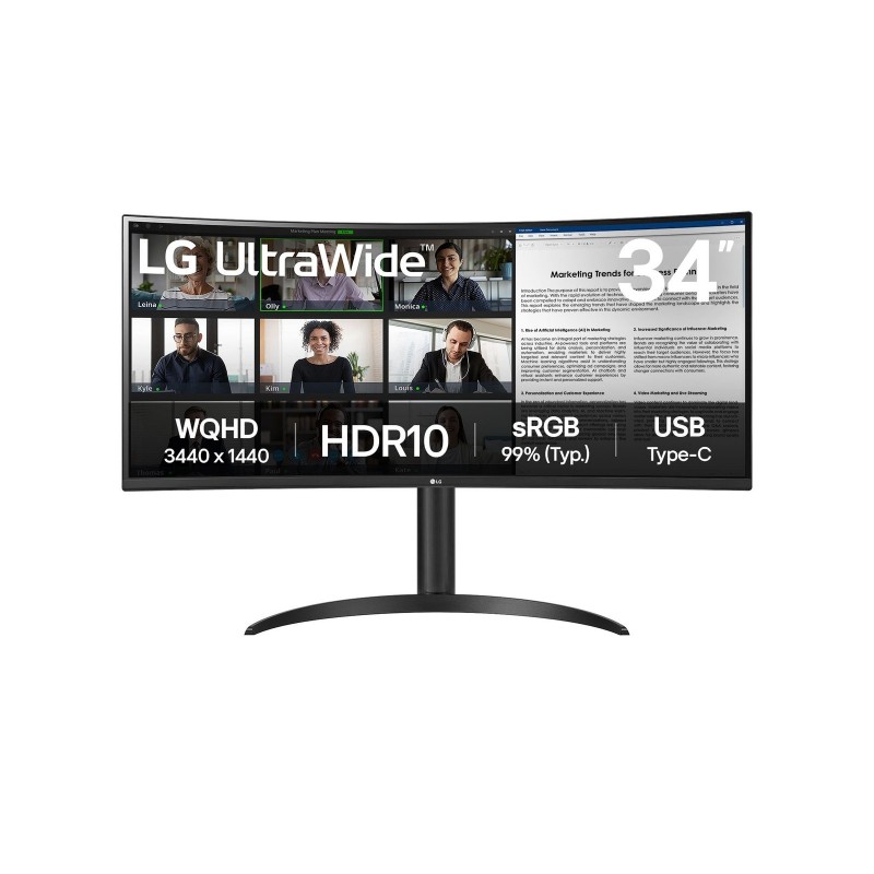 LG 34WR50QK-B computer monitor 86.4 cm (34") 3440 x 1440 pixels Wide Quad HD Black