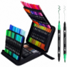Set of 120 Double-Sided Waterproof Colored Markers