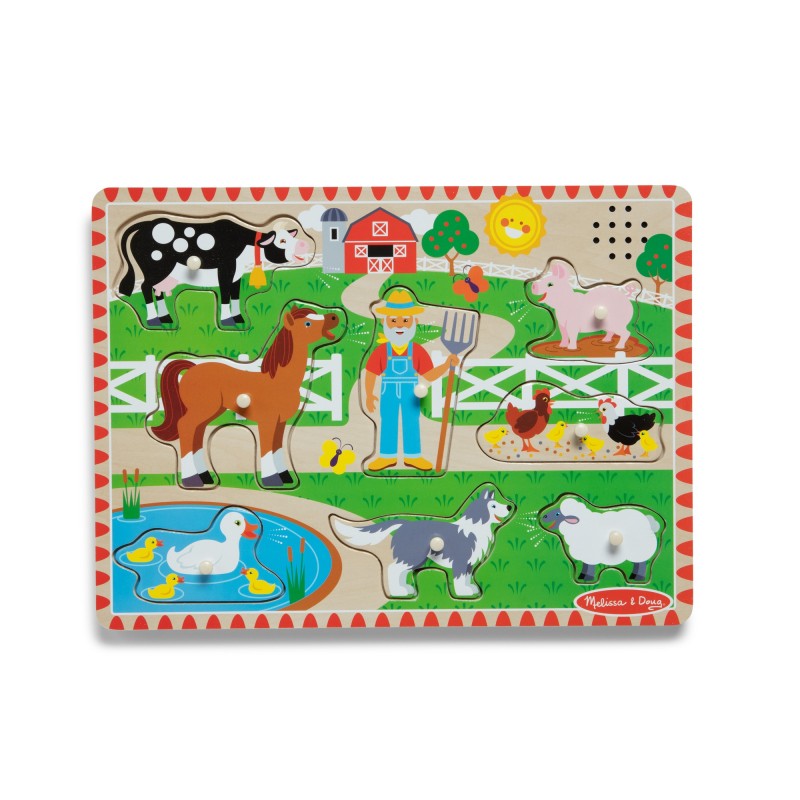 MELISSA & DOUG helidega pusle "Old MacDonald´s Farm" inglise keeles