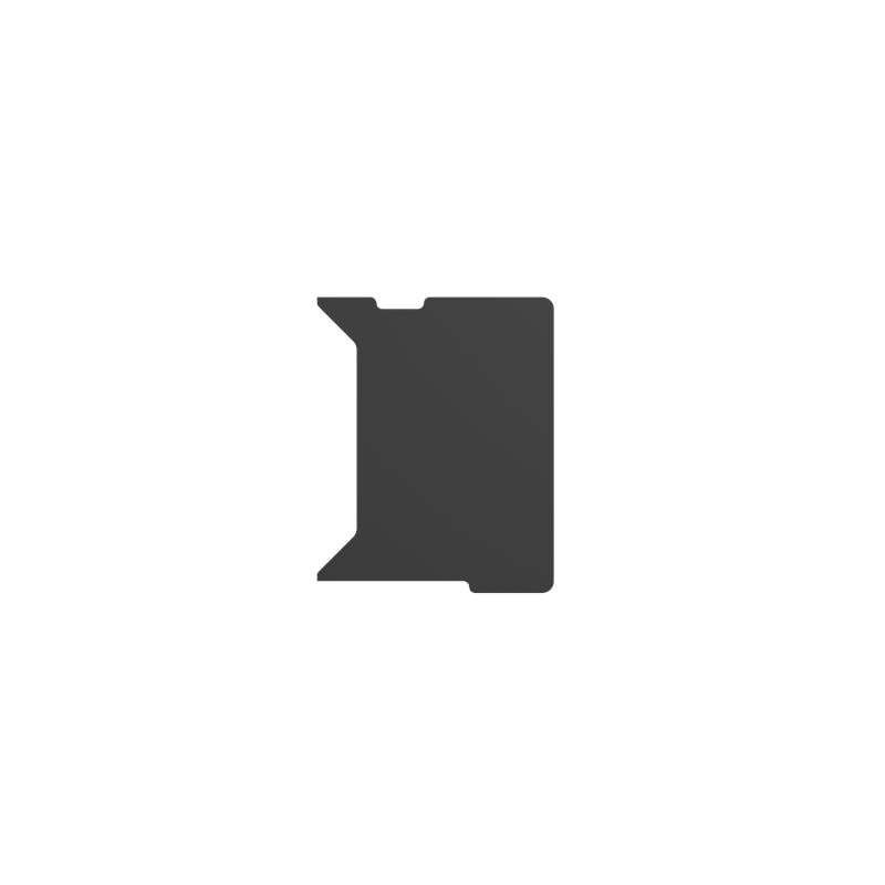 Genesis Holm Modular Side Desk Top Right 60cm NDS-2283 Anthracite Black