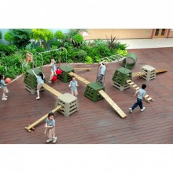 CLASSIC WORLD EDU Tor Przeszkód XXL Plac Zabaw Motoryczny Multi-Sprawnościowy