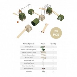 CLASSIC WORLD EDU Tor Przeszkód XXL Plac Zabaw Motoryczny Multi-Sprawnościowy