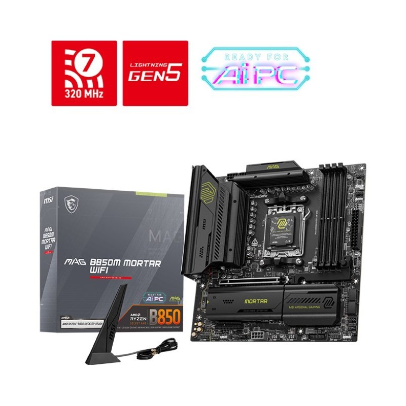 MSI MAG B850M MORTAR WIFI motherboard AMD B850 Socket AM5 micro ATX