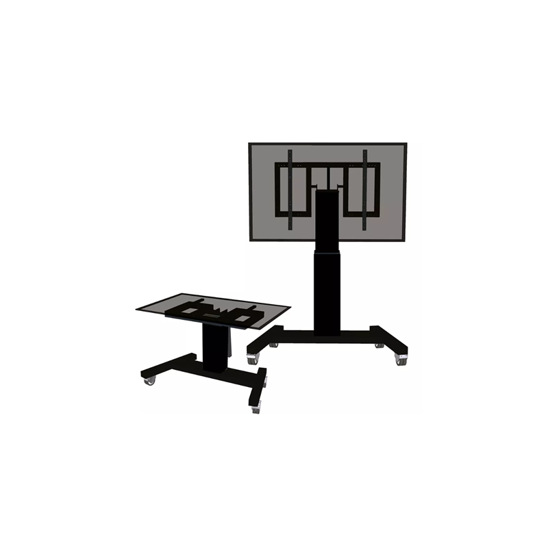 Neomounts PLASMA-M2500TBLACK TV trolley - 42-100" - max 150 kg - motorised h 91-141 cm - VESA 400x200-800x600 - table