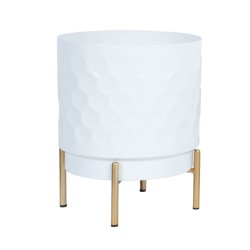 Lillepotiümbris DEIA D21xH26cm, valge kuldne