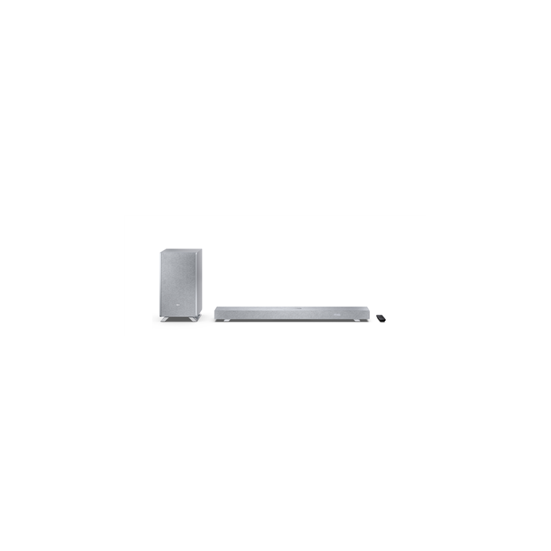 Sharp HT-SBW53121(SL) Q 3.1.2 Dolby Atmos/ DTS:X Soundbar with Wireless Subwoofer, Silver Sharp