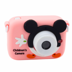 Digital Camera For Kids Mouse Pink 48Mpx HD 1080P