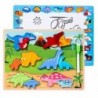 Puzzle Board 2in1 Wooden Educational Marker Dinosaurs 12pcs