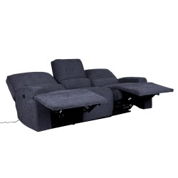 Diivan MARCUS 3-kohaline elektriline recliner 216x99xH96,5cm, hallikassinine